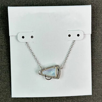 Cheer Short Pendant Necklace in White Mother-Of-Pearl for Women Girls Party, Fashion Jewelry,Unique Gifts