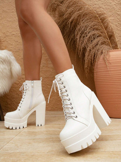 Women'S Fashionable Boots 2023 New Arrival Thick Sole Double Waterproof Platform Motorcycle Boots Women'S Boots